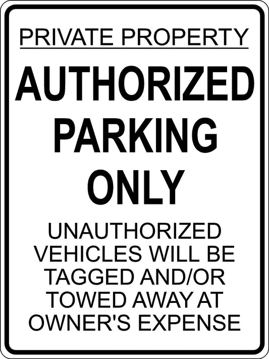 Authorized Parking Sign