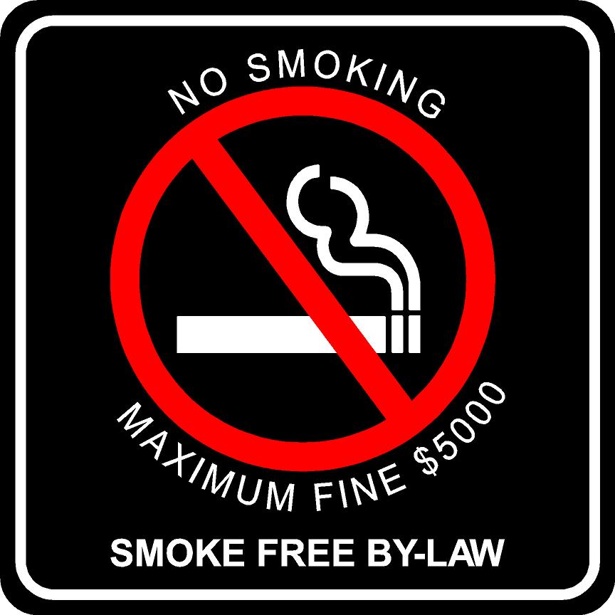 No Smoking Sign - Black