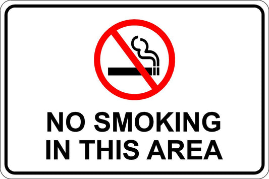 No Smoking in this Area Sign