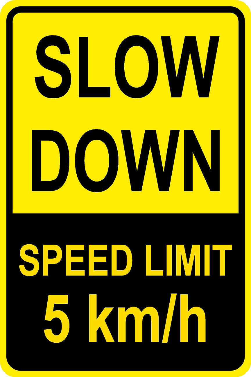 Slow Down – 5kmh - Yellow