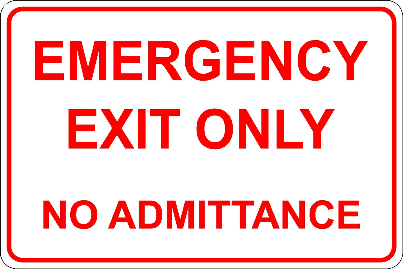 Emergency Exit - Red