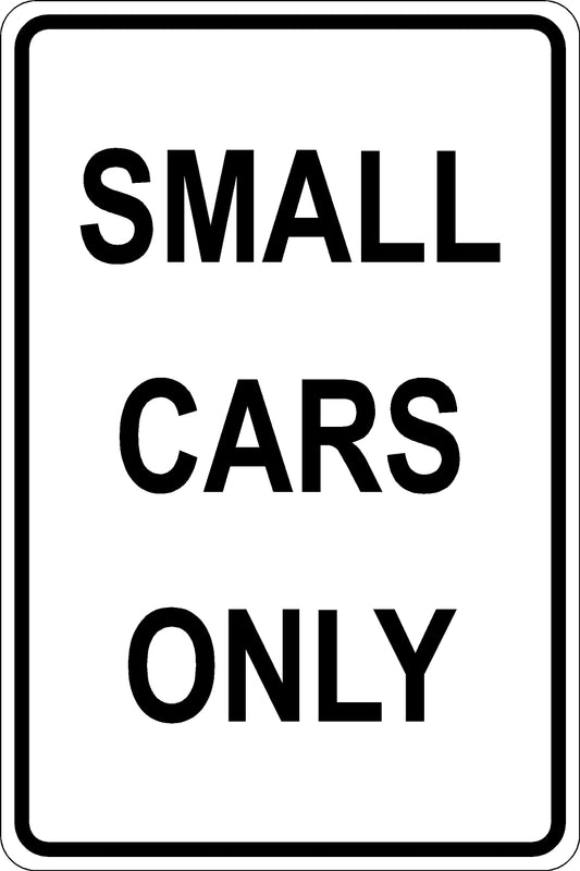 Small Cars Sign - Black