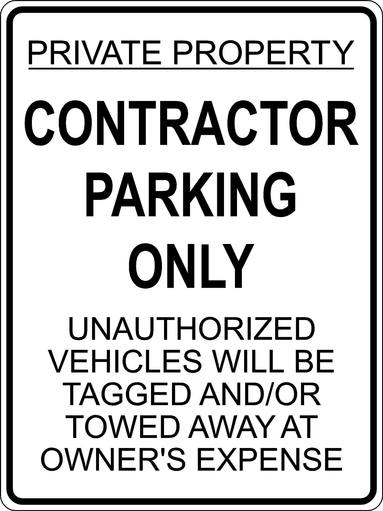 Contractor Parking Signs | Onsite Signs