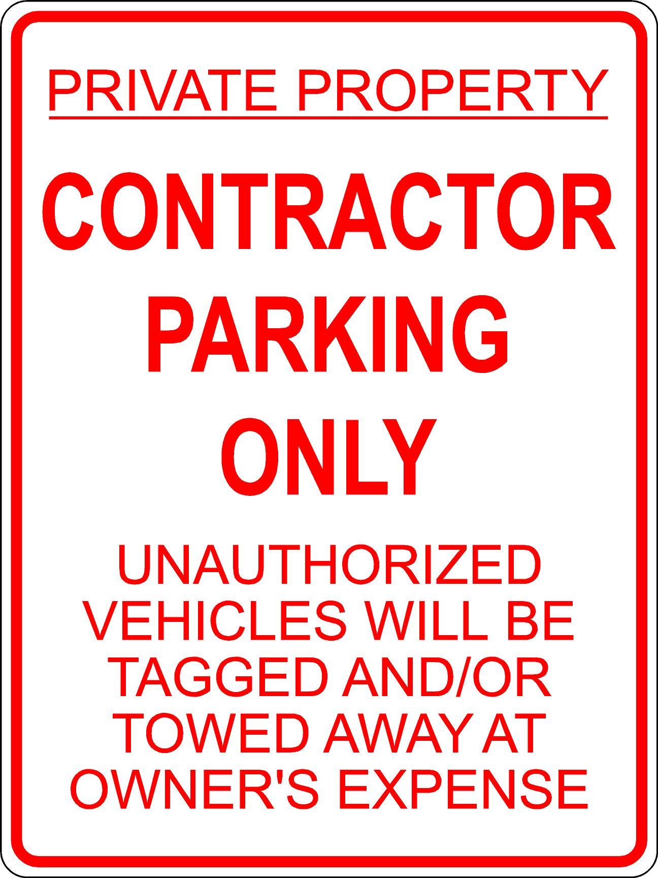 Contractor Parking Only Sign | Onsite Signs