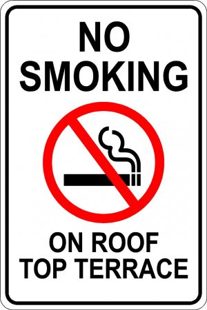 No Smoking on Roof Top Terrace